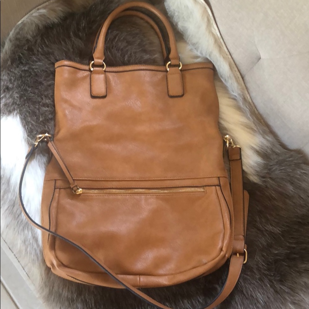 Sole Society fold over crossbody/top handle tote